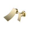 One Handle Brushed Gold Water Tap Hot Cold Mixer Hidden In Wall Mounted Concealed Basin Faucet