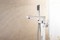 Square freestanding bath tubs shower mixer tap faucet filler brass floor mount bathroom bathtub bath faucet