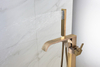 Italy Design Brass Floor Freestanding Bathtub Faucet Contemporary Free Stansing Bath Tub Mixer Taps Fillers Shower Set