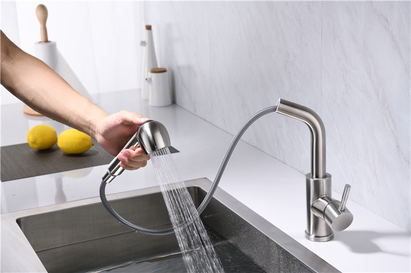 304 Stainless Steel Pull Out Kitchen Faucet