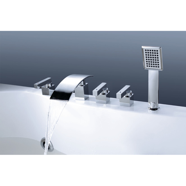 European Mixer Shower Faucet Tub Bath Sanitary Ware Bathtub China Factory 5 Piece Bathroom Set Water Saving