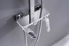 Contemporary Square Rainfall Shower Set White Shower Mixer Single Handle For Bathroom