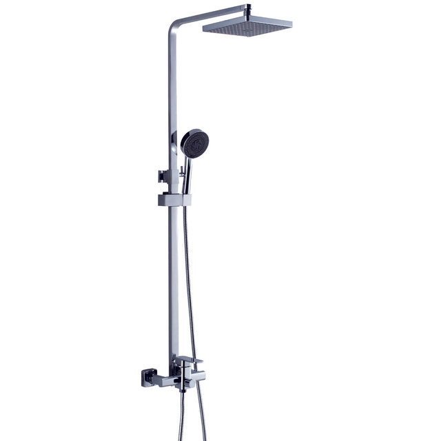 Exposed Rainfall Shower Set Wall Mounted Shower Faucet for Bathroom