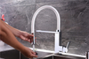 Luxury Gold Pull Down Modern Kitchen Faucet