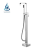CUPC Watermark Freestanding Bathtub Faucet Floor Standing With Ceramic Valve Shower Mixer Mounted Bath Tub Mount Filler