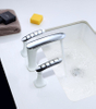 Deck Mounted Dual Handles Basin Faucets Mixer Water Mixer Taps Luxury 3 Hole Taps Bathroom Basin