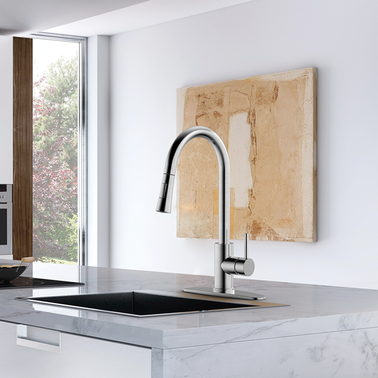 Hot And Cold Water Sink Tap 304 Stainless Steel Kitchen Faucet Pull Down Sprayer Kitchen Faucet