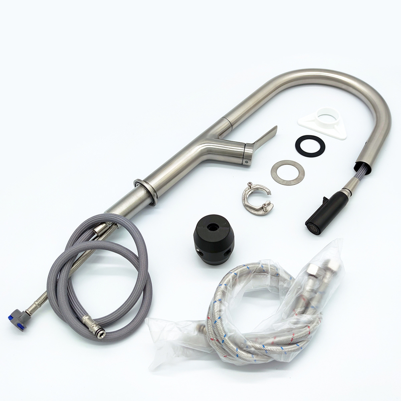 Single Handle Spot Resist Matte Finish Tall Kitchen Faucet 304 Stainless Steel