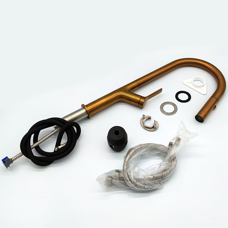 Rose Gold 304 Stainless Steel Kitchen Faucet Hot And Cold Faucet Mixers Kitchen Tap With Pull Down Sprayer