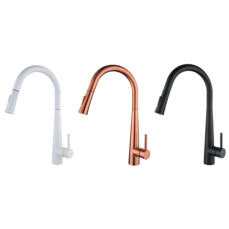 OEM ODM Design Customized Stainless Steel 304 Pull Down Sink Tap Mixer Pull Out Kitchen Faucet