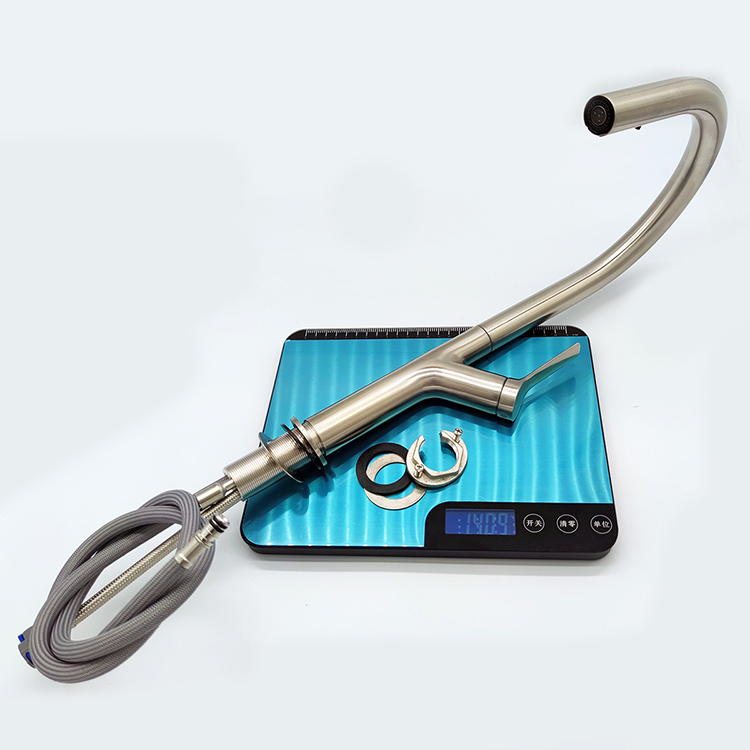 New Design 304 Stainless Steel Faucet Pull Down Kitchen Sink Faucet with Concealed 2 Functions Sprayer