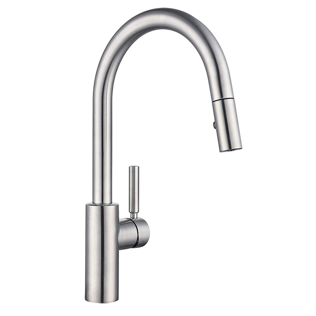 Amazon Hot Sale Kitchen Faucet Stainless Steel 304 Water Tap Pull Down Sprayer Kitchen Mixer Sink Faucets