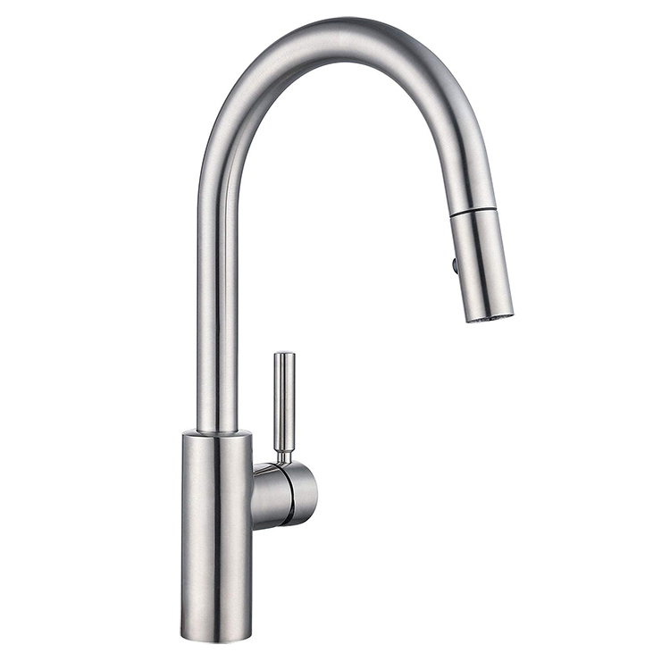 Amazon Hot Sale Kitchen Faucet Stainless Steel 304 Water Tap Pull Down Sprayer Kitchen Mixer Sink Faucets