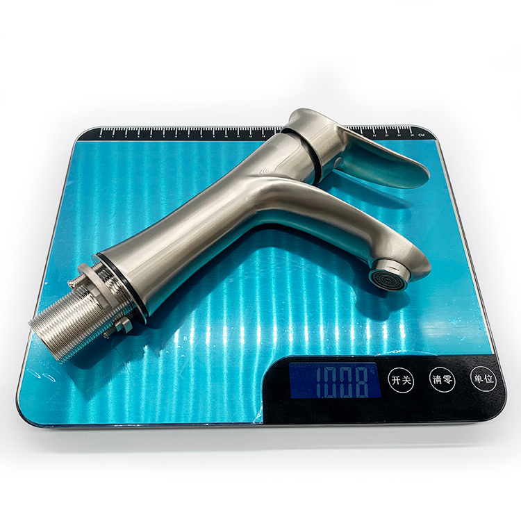 Special Design Single Lever Brushed 304 Stainless Steel Bathroom Wash Basin Faucet