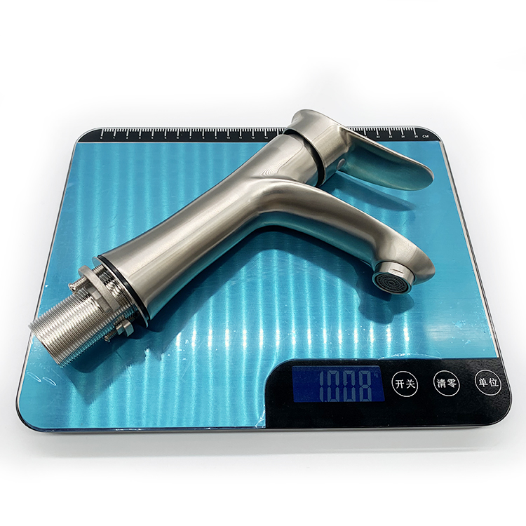 Special Design Single Lever Brushed 304 Stainless Steel Bathroom Wash Basin Faucet