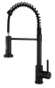 New Product Matte Black Kitchen Faucets Single Handle Pull Down Sprayer Spring Kitchen Sink Faucet