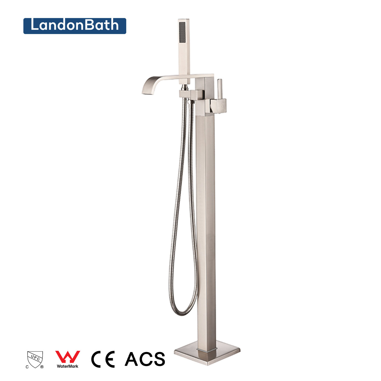 Global Bathtub Faucet Goose Neck Freestanding Bath Tub Faucet Mixer DF-02043