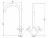 Cross Handles Basin Mixer DF-03013