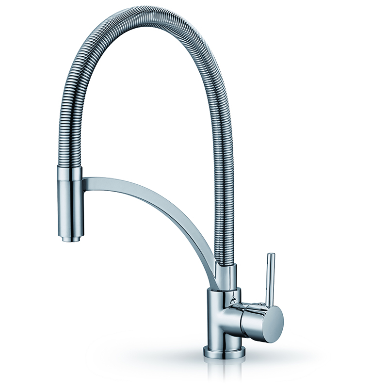 Single Handle Pull Down Kitchen Faucet with Flexible Hose 1301002