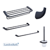 Bathroom Accessories Set Matt Black Stainless Steel Bath Towel Bar Towel Rack 24Series