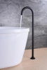 Matte Black Single Hole Brass Chrome Freestanding Faucet