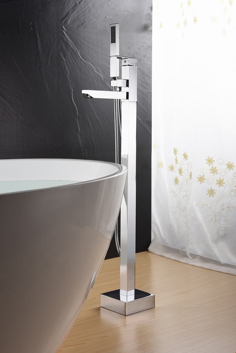 Simple Design Zinc Alloy High Quality Freestanding Bathtub Faucet