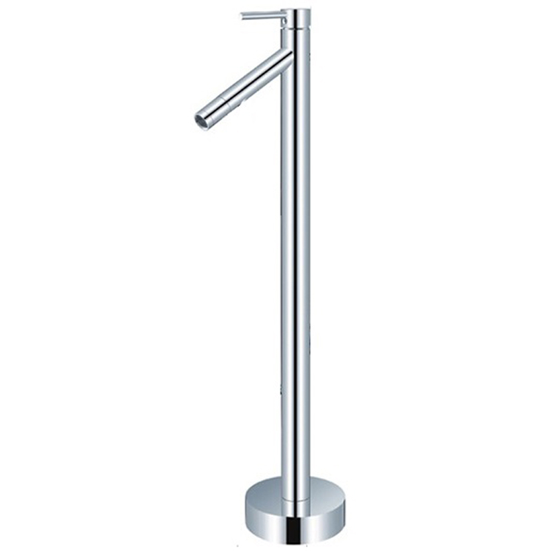 Bathroom Shinny Gold Floor Standing Bath Tub Filler Mixer DF-02028-2