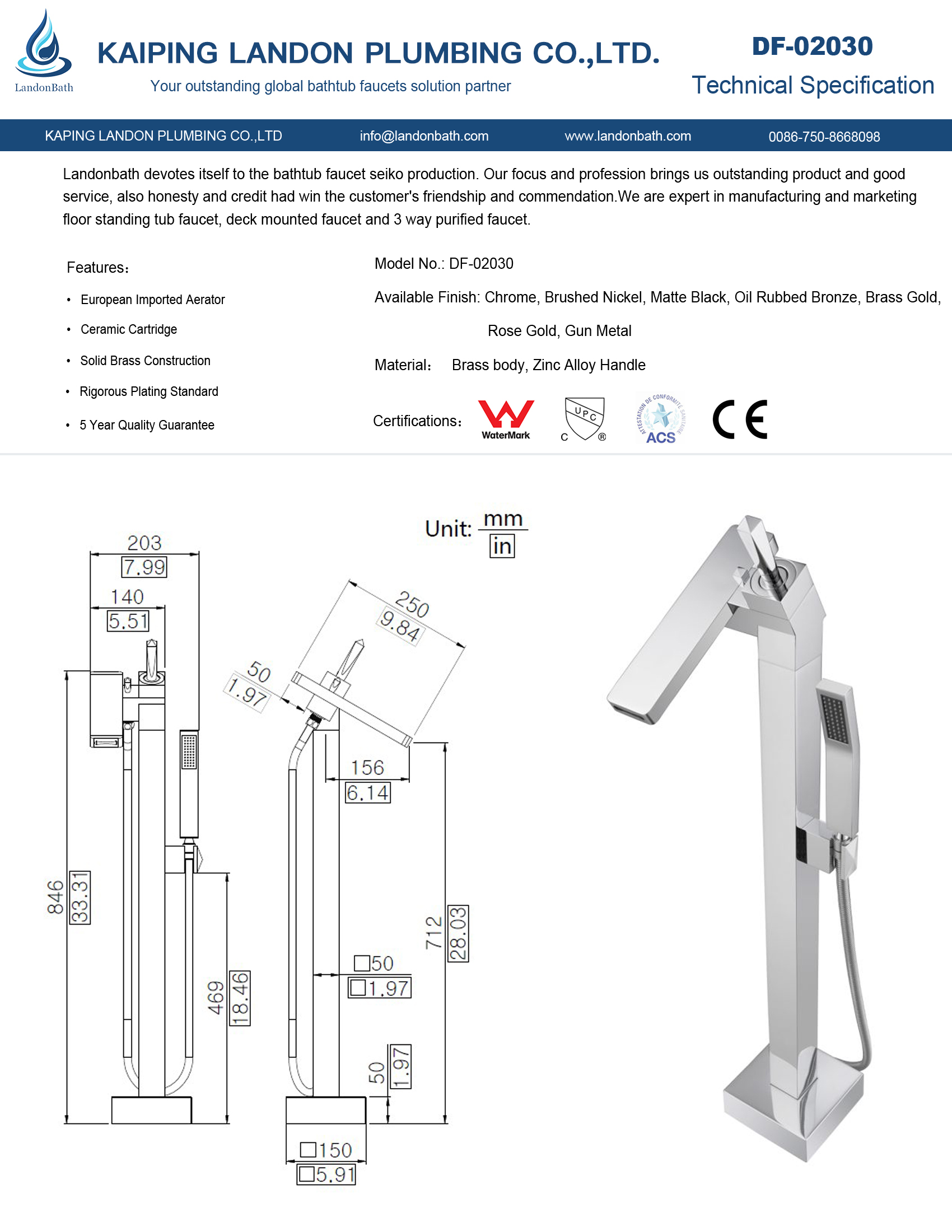 Bathtub Faucets Manufacturer