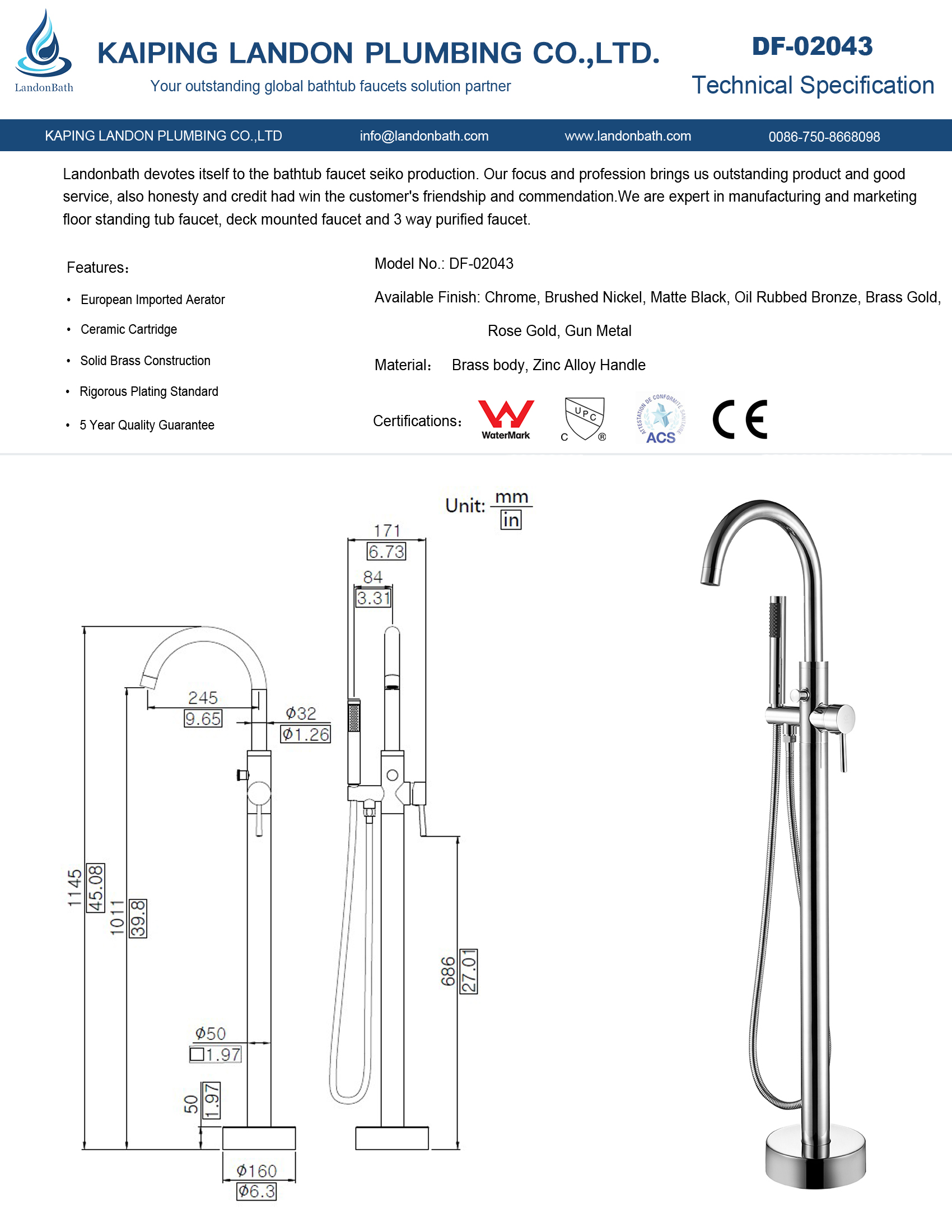 Bathtub Faucets Manufacturer