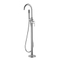 Round Chrome Mirror Freestand Free Standing One Piece Freestanding Bathtubs Shower Faucet