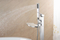 Bathroom Stand Alone Waterfall Bathtub Faucet Floor Mounted Bath Tap