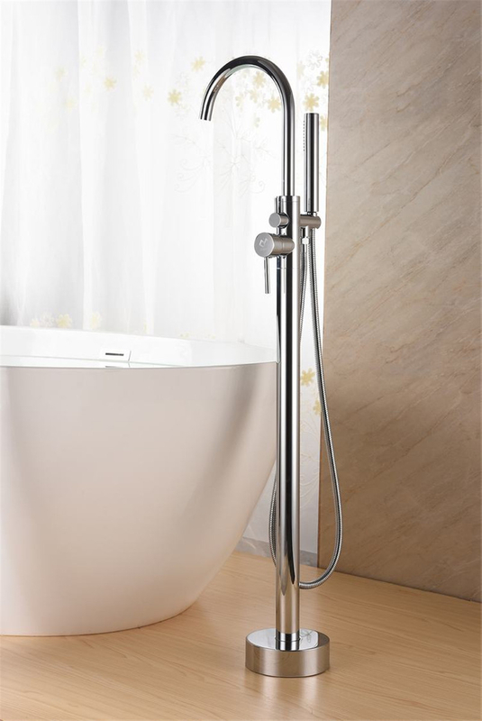Bathroom Freestanding Brass Faucet Brushed Nickel Brushed Gold Plate Matt Black Bathtub Faucet Parts