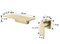 Luxury home high quality brass bathroom waterfall basin faucet