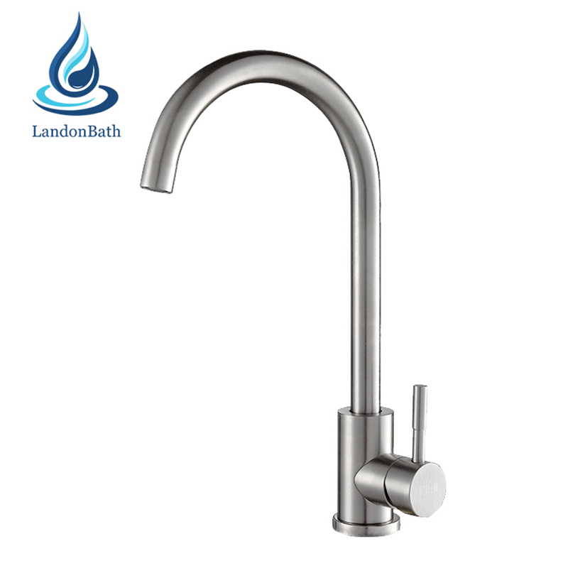 Professional Griferia Para Fregadero Single Handle Water Mixer Tap Kitchen Faucet For Sink 304 Stainless Steel Robinet De Puisag