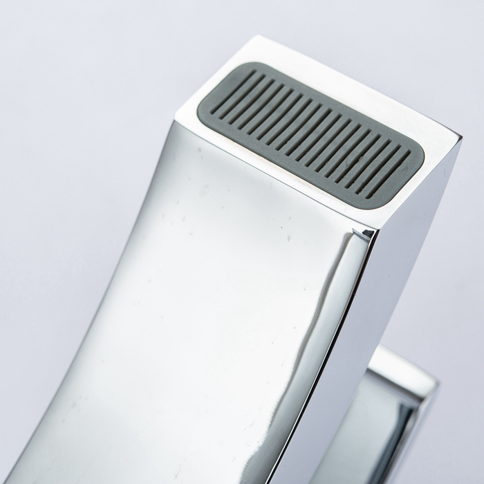 Factory Supplier Bathroom Sink Tap Deck Mounted Chrome Single Handle Single Cold Water Wash Hand Zinc Body Square Basin Faucet