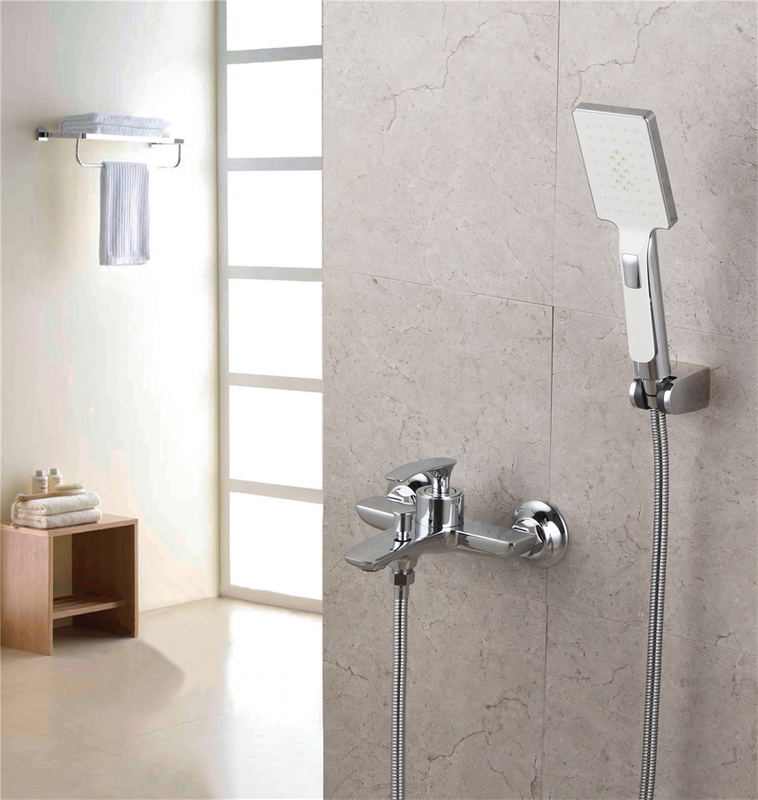 Single Lever Shower Mixer Set Bath Taps Wall Mounterd Bathub Faucet American Style Single Handle Shower Faucet