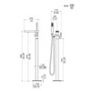 Wholesale Black Waterfall Bath Tub Faucets Floor Free Stand Bathtub Faucet