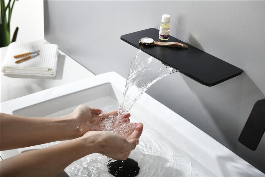 Quality Assurance Faucets Widespread Black Basin Faucet with Factory Direct Price