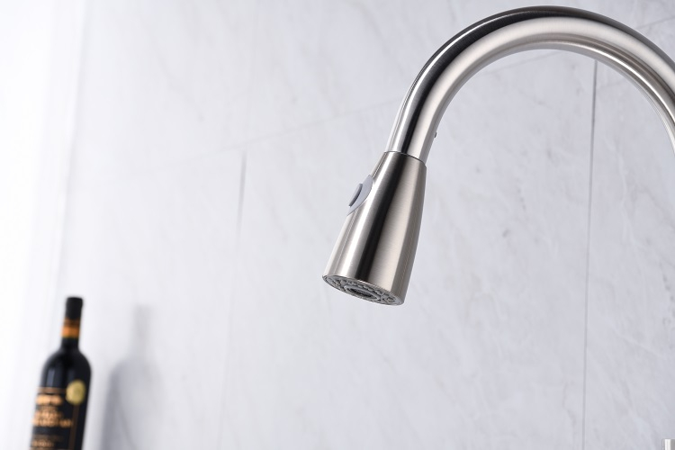 304 stainless steel single lever pull-out kitchen gooseneck sink faucet grifos de cocina agua caliente mezclador