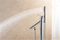 Sanitary Ware Solid Brass Chrome Finish Floor Stand Bath Filler Mixer Tap Freestanding Bathtub Faucets