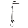 European Luxury Matte Black Bathroom Bath Tub Rain Brass Water Faucet Mixer Shower Set