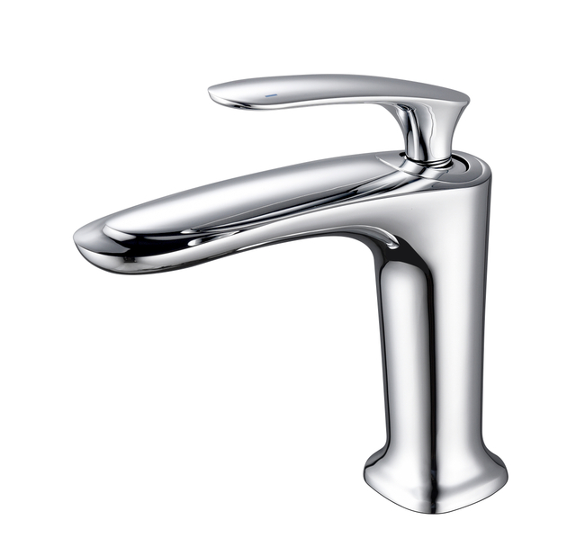 European Ce Lavatory Washroom Zinc Handle Chrome Brass Bathroom Basin Water Sink Faucet Water Mixer Faucet Tap