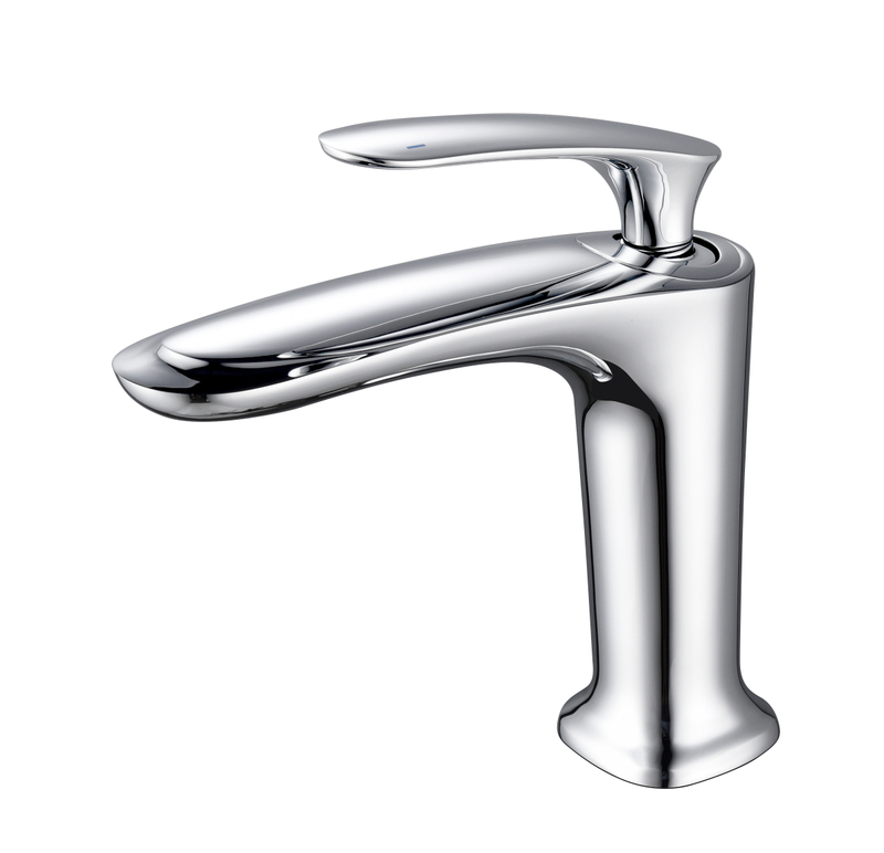 European Ce Lavatory Washroom Zinc Handle Chrome Brass Bathroom Basin Water Sink Faucet Water Mixer Faucet Tap