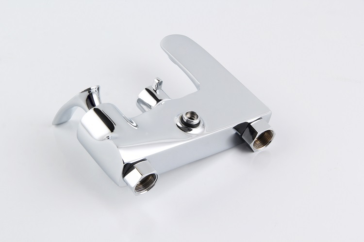 Italian Chrome Square Brass Bathroom Rain Shower System Shower Faucet Mixer Sets