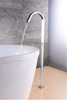 Chrome Finish Floor Mounted Bathtub Tub Filler Freestanding Bathtub Faucet