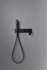 Bathroom Hotel European Brass Faucet Matte Black Ceiling Rain Bult in Wall Shower Set
