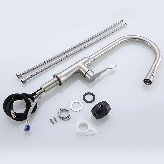 Wholesale Kitchen Sink Mixer Tap 304 Stainless Steel Faucet Pull Down Sprayer Kitchen Shower Faucet