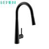 Single Handle Black Faucet 304 Stainless Steel Kitchen Faucet Lead-free Pull Down Kitchen Sink Mixer Taps