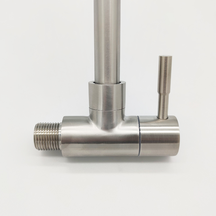 304 Stainless Steel Wall Mounted 360 Degree Wash Faucet Cold Water Mixer Kitchen Tap for Sink