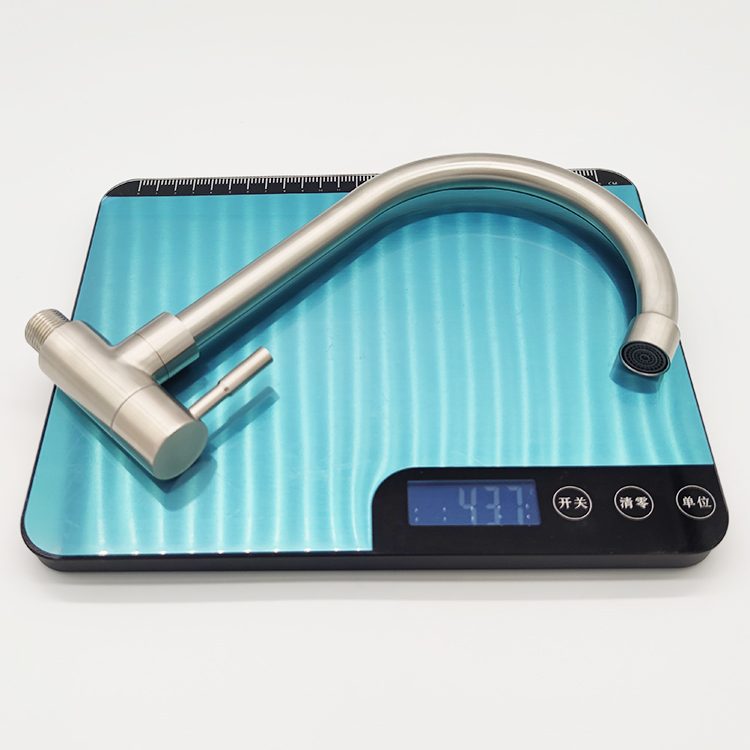 304 Stainless Steel Wall Mounted 360 Degree Wash Faucet Cold Water Mixer Kitchen Tap for Sink